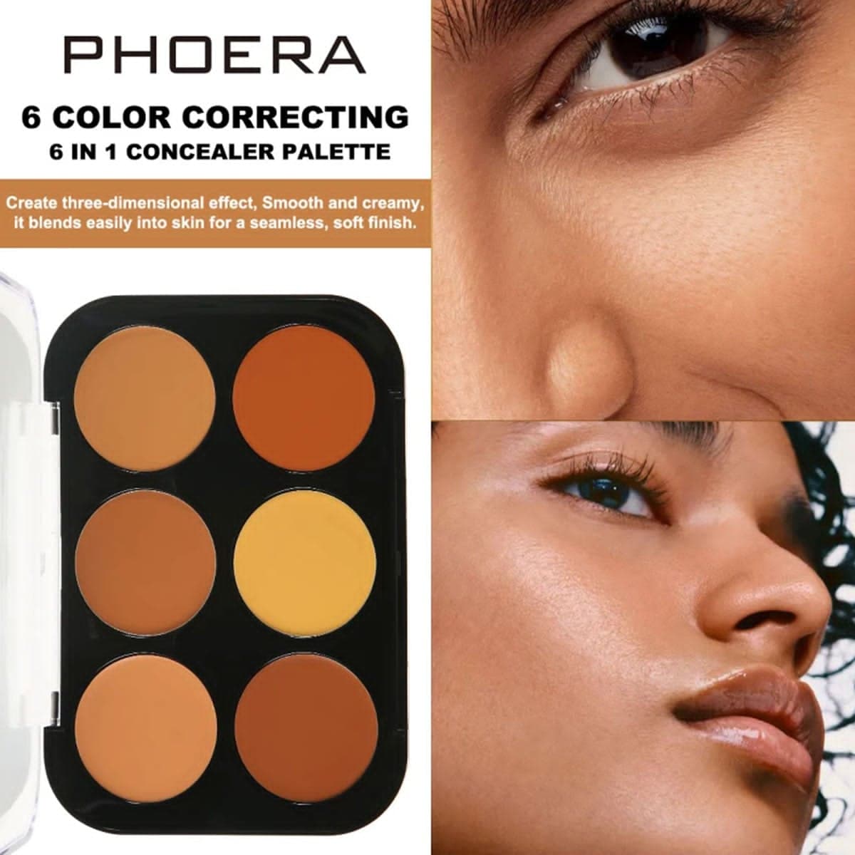 Phoera Cream Concealer Correct Contour Palette
