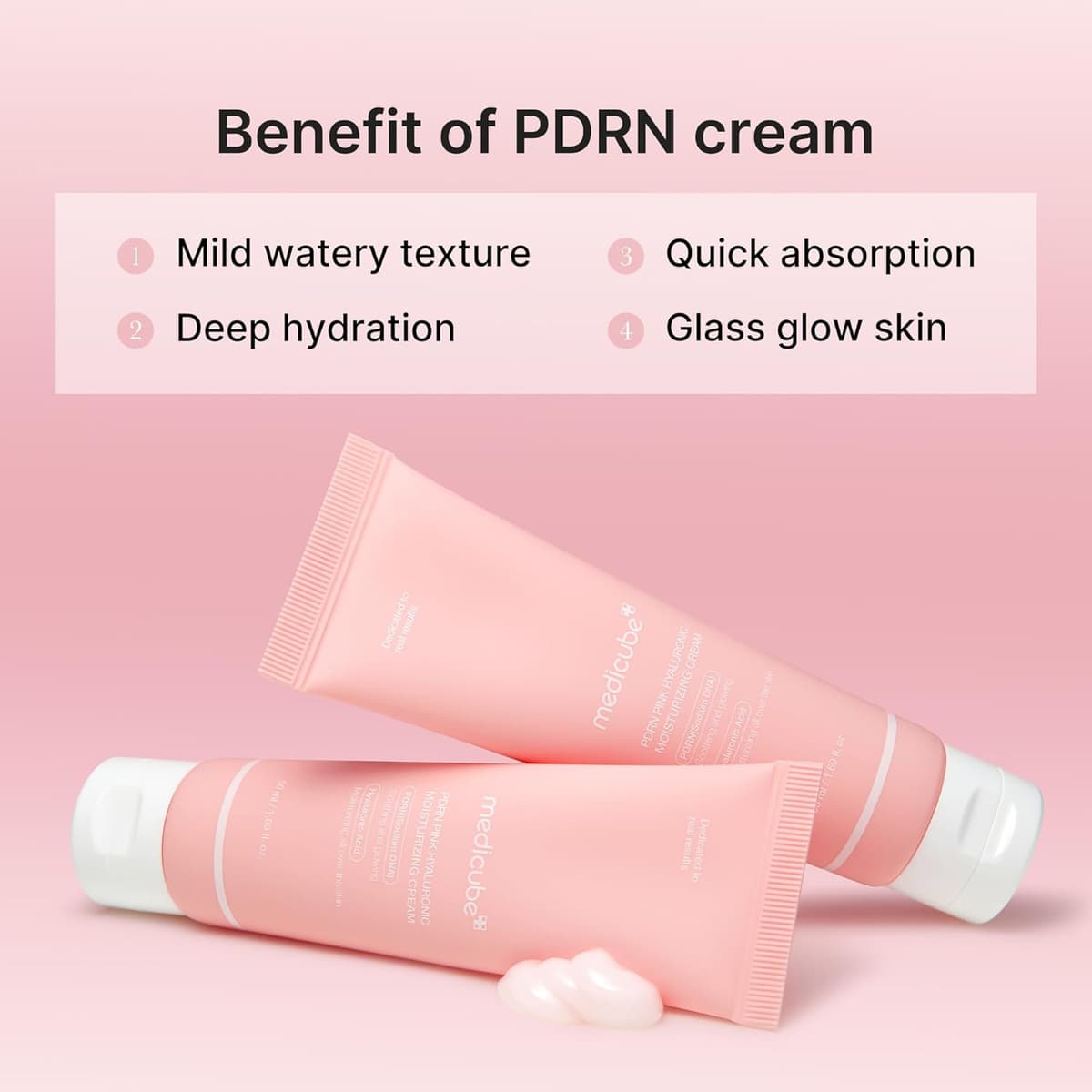 Medicube PDRN Pink Hyaluronic Moisturizing Cream (Exp - Nov/27)