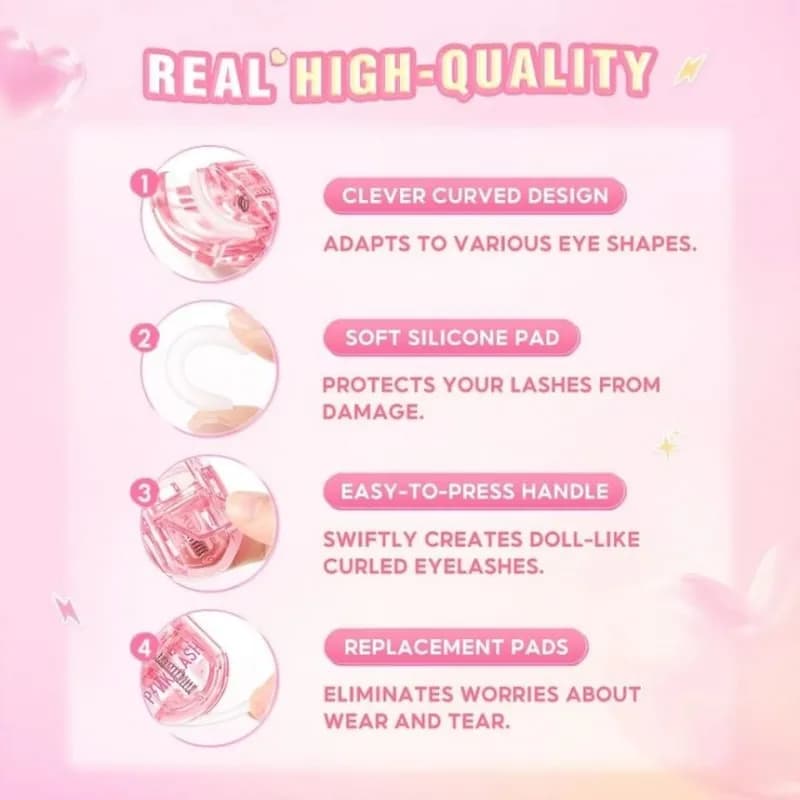 T17-Pink Flash Eyelash Curler