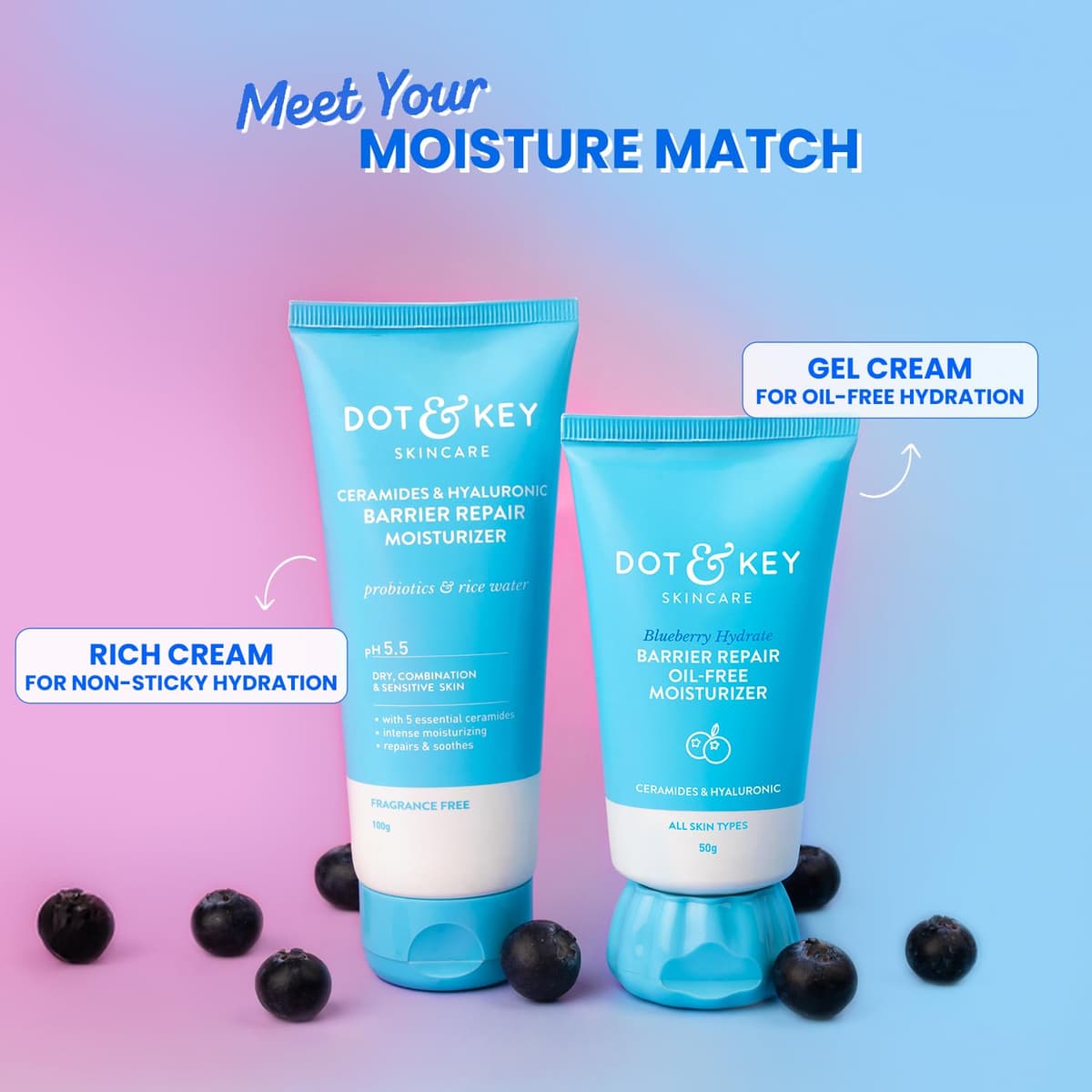 Dot & Key Blueberry Hydrate Barrier Repair Oil Free Moisturizer