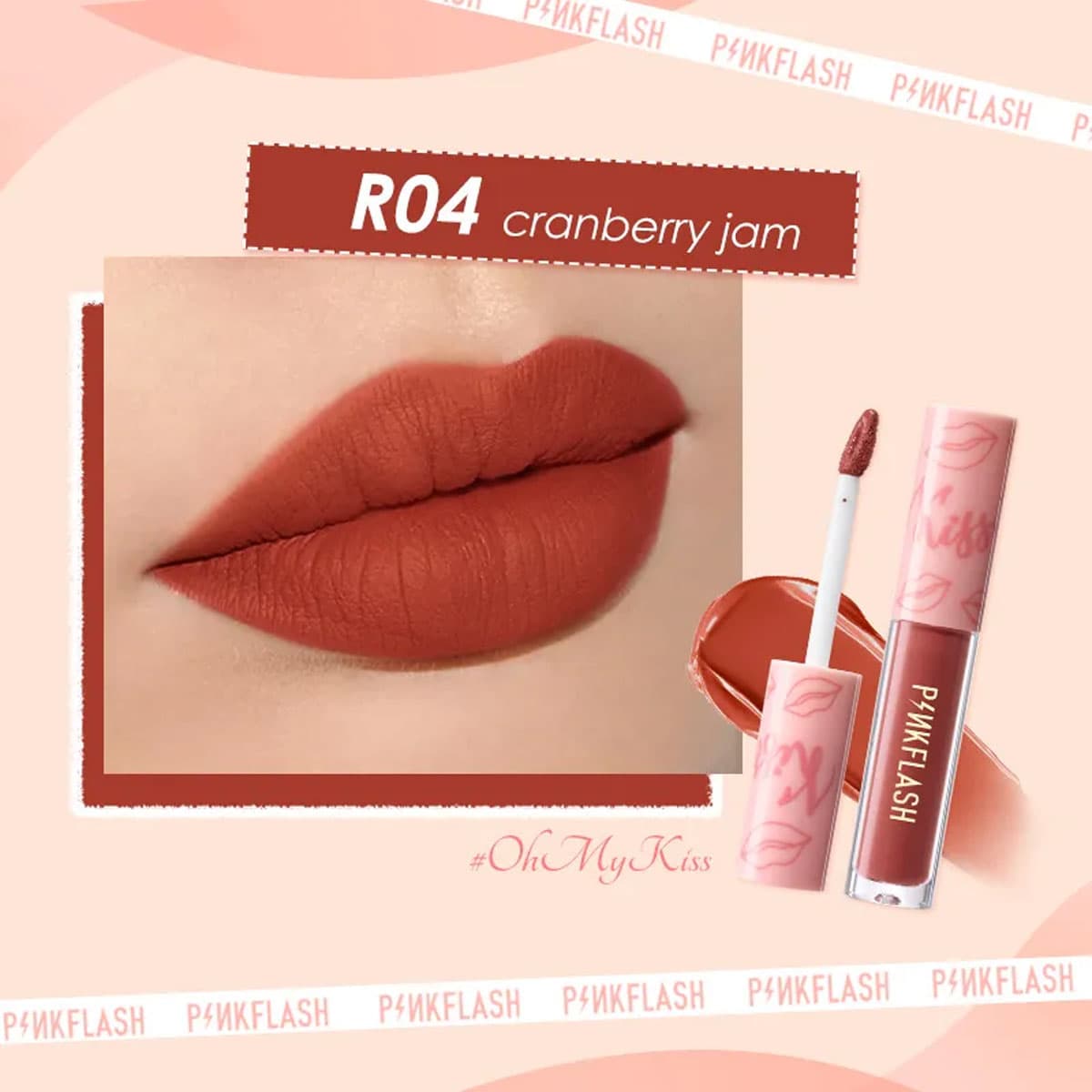 Pink Flash PF LO1 Liquid Matte lipstick (Buy 1 Get 1 Free)