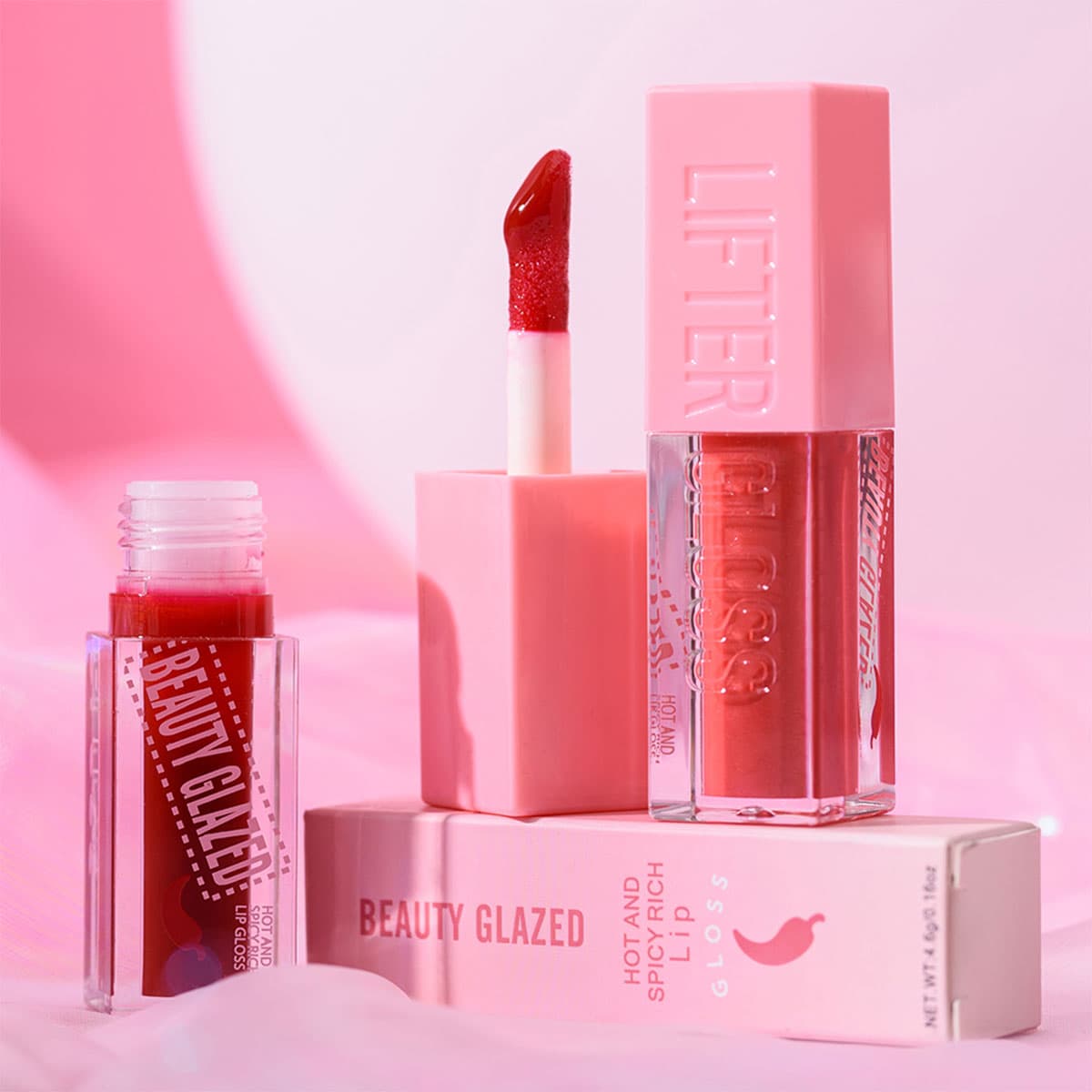Beauty Glazed Hot & Spicy Rich Lip Gloss